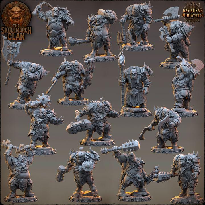 Vorguk Chaincutter | Daybreak Miniatures | The Skullmarch Clan | RESIN| Fantasy | Horror| Wargaming | RPG | DnD | Gaming Miniature | Ogre