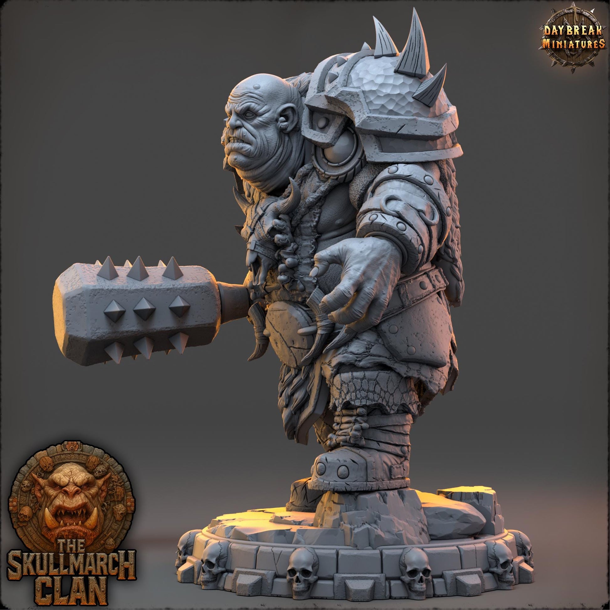 Rundok Skysmasher | Daybreak Miniatures | The Skullmarch Clan | RESIN| Fantasy | Horror| Wargaming | RPG | DnD | Gaming Miniature | Ogre