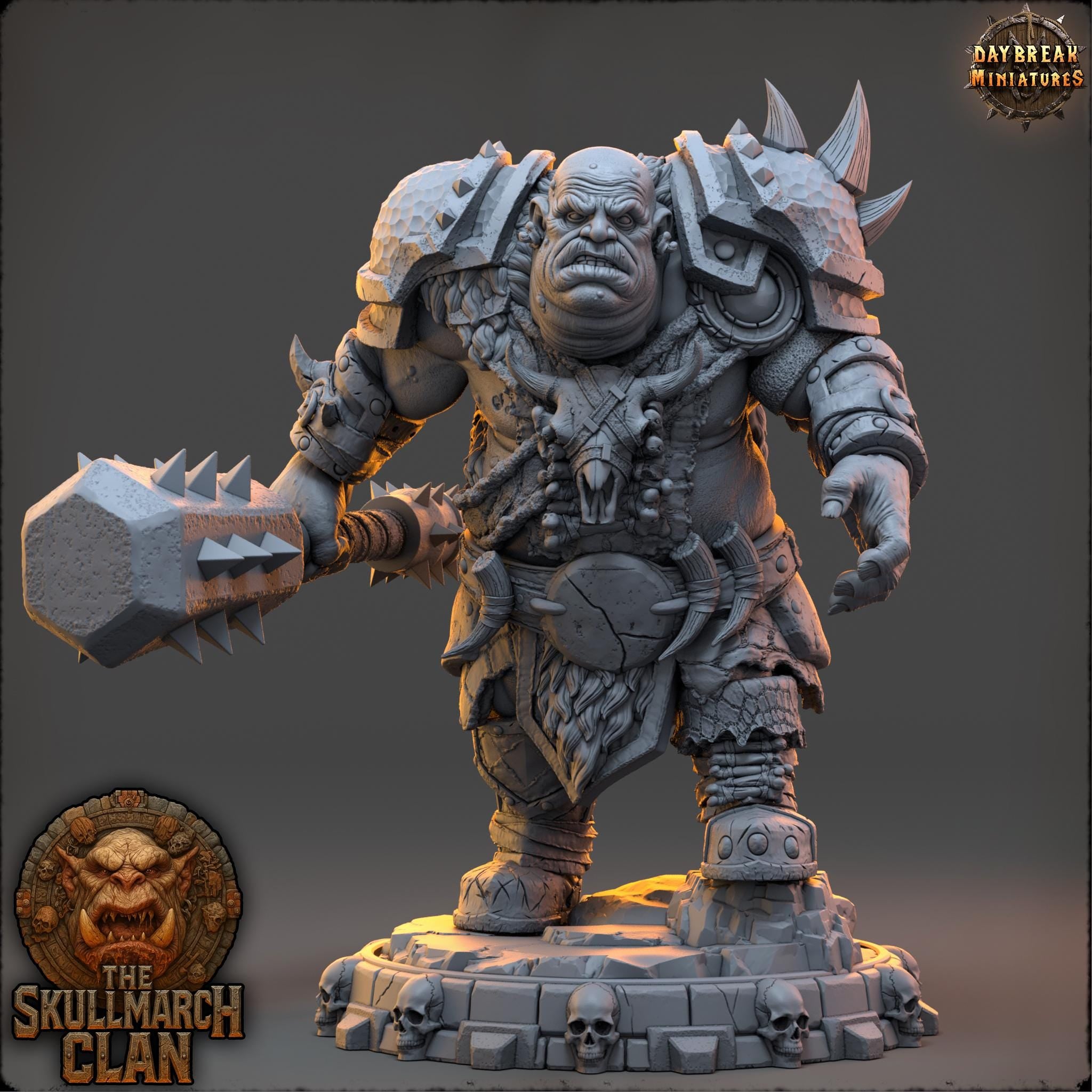 Rundok Skysmasher | Daybreak Miniatures | The Skullmarch Clan | RESIN| Fantasy | Horror| Wargaming | RPG | DnD | Gaming Miniature | Ogre