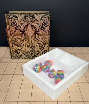Multi Colored Lovecraftian Tankard - Can Holder Dice Tower, Dice Vault and Tome | Fates End | Roleplay Games | Gamer Gift | Mug
