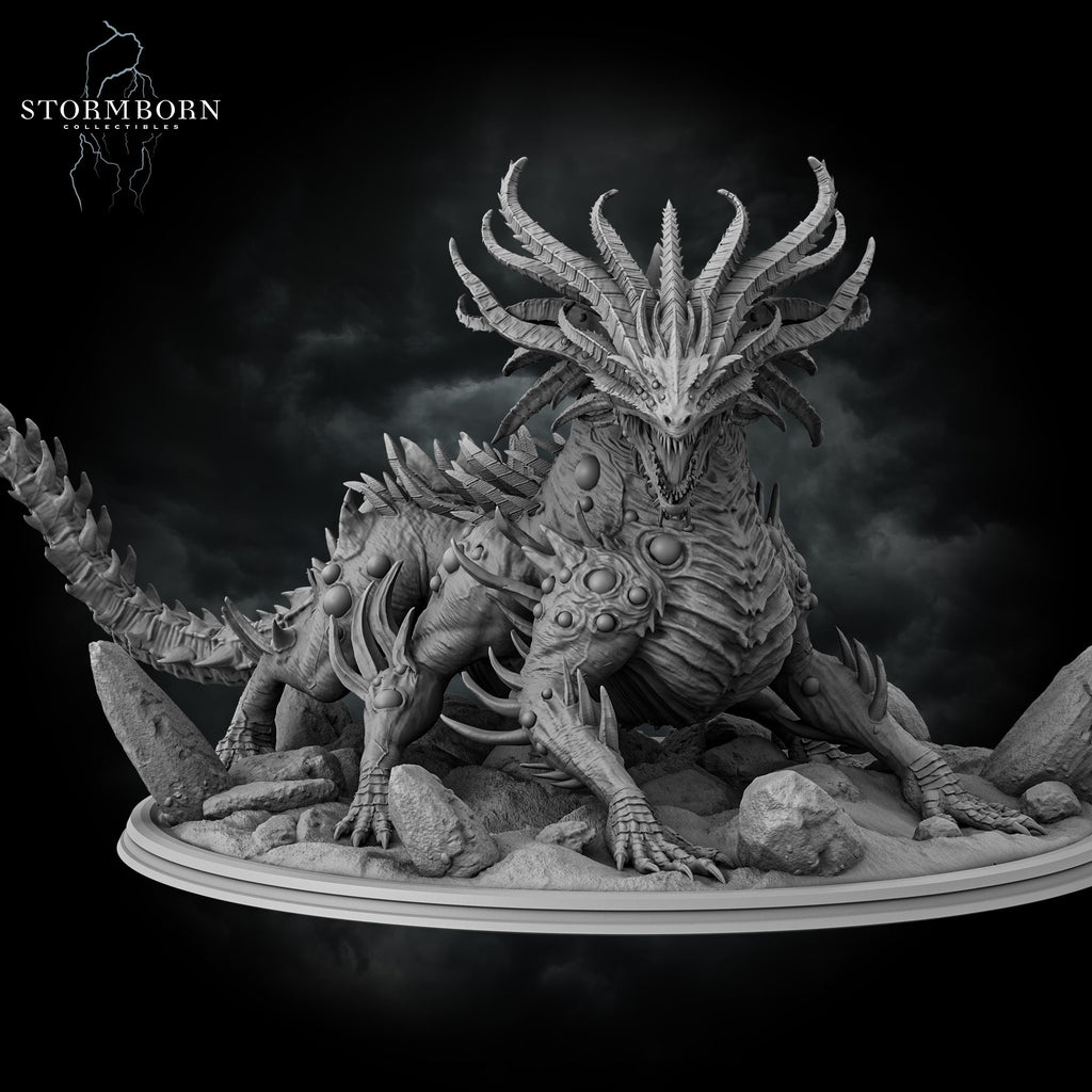 Basilisk King | Stormborn Collectibles | Basilisk | RESIN | Fantasy | Horror | RPG | Gaming Miniatures | BBEG