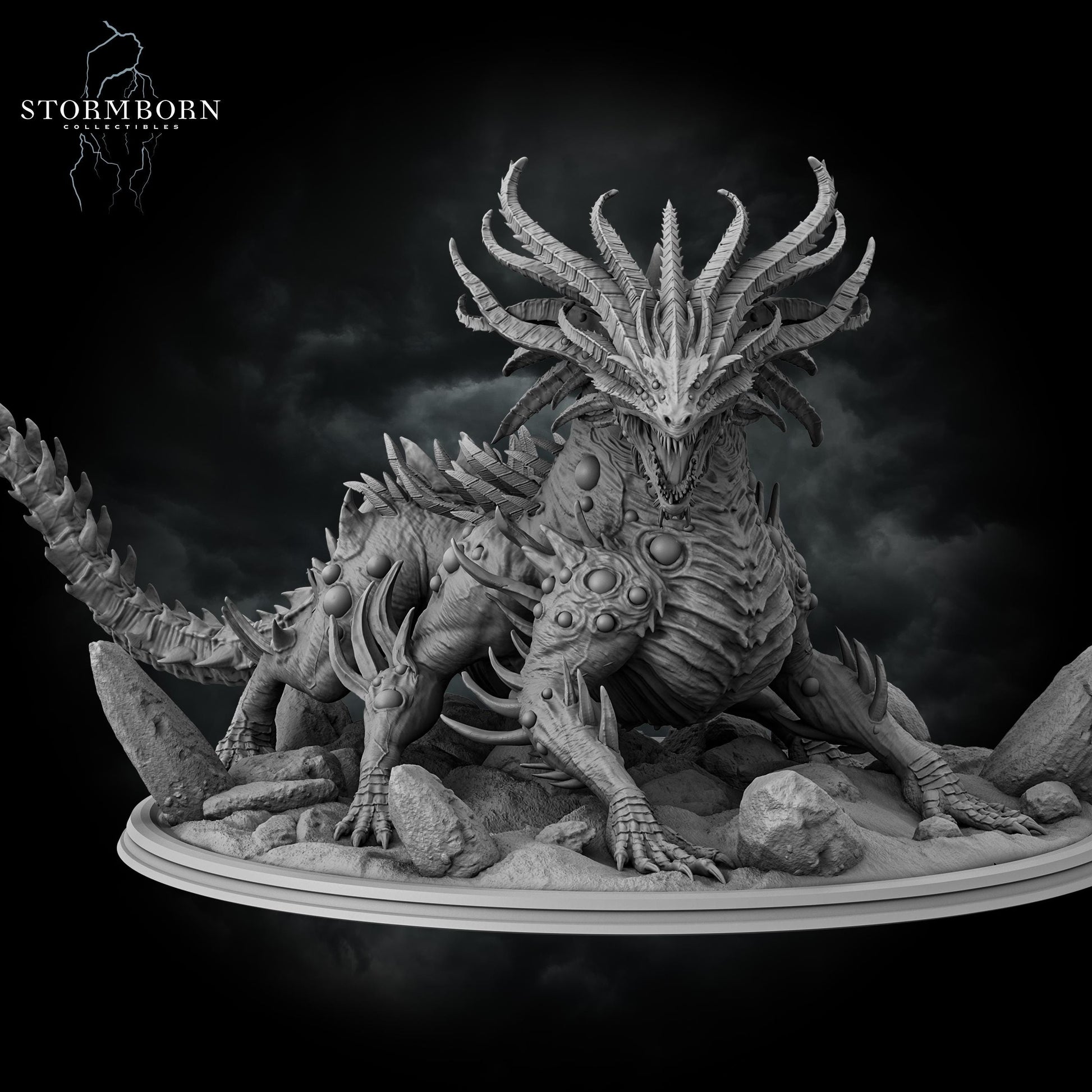 Basilisk King | Stormborn Collectibles | Basilisk | RESIN | Fantasy | Horror | RPG | Gaming Miniatures | BBEG