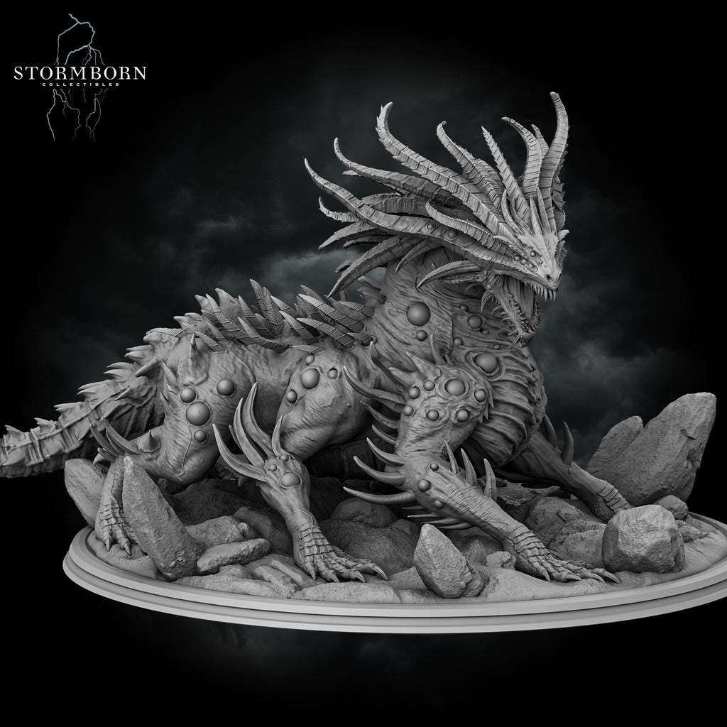 Basilisk King | Stormborn Collectibles | Basilisk | RESIN | Fantasy | Horror | RPG | Gaming Miniatures | BBEG