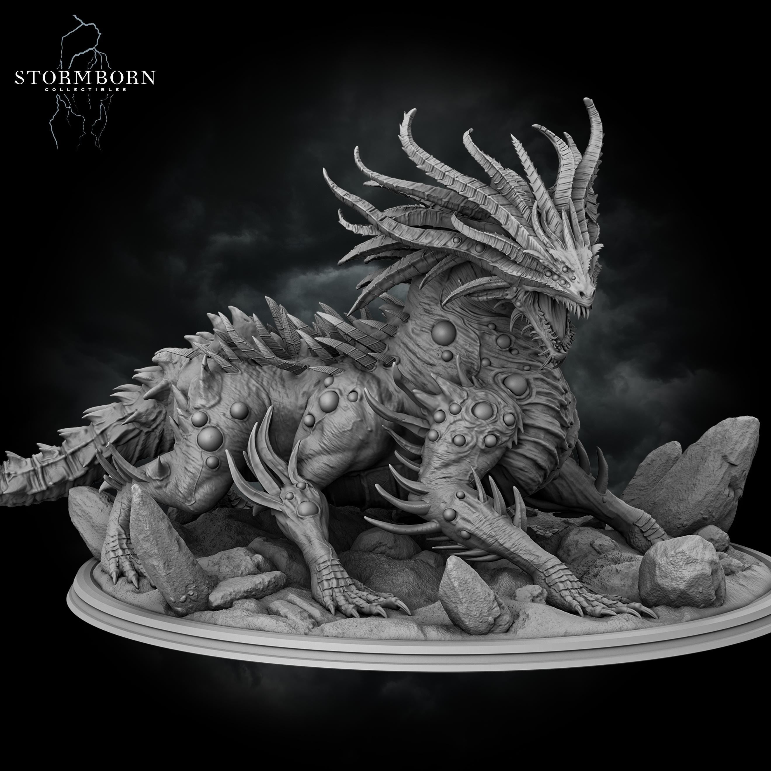 Basilisk King | Stormborn Collectibles | Basilisk | RESIN | Fantasy | Horror | RPG | Gaming Miniatures | BBEG