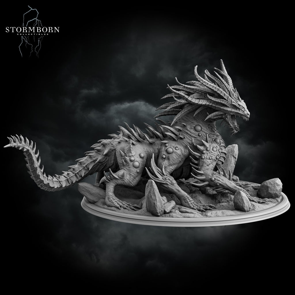 Basilisk King | Stormborn Collectibles | Basilisk | RESIN | Fantasy | Horror | RPG | Gaming Miniatures | BBEG
