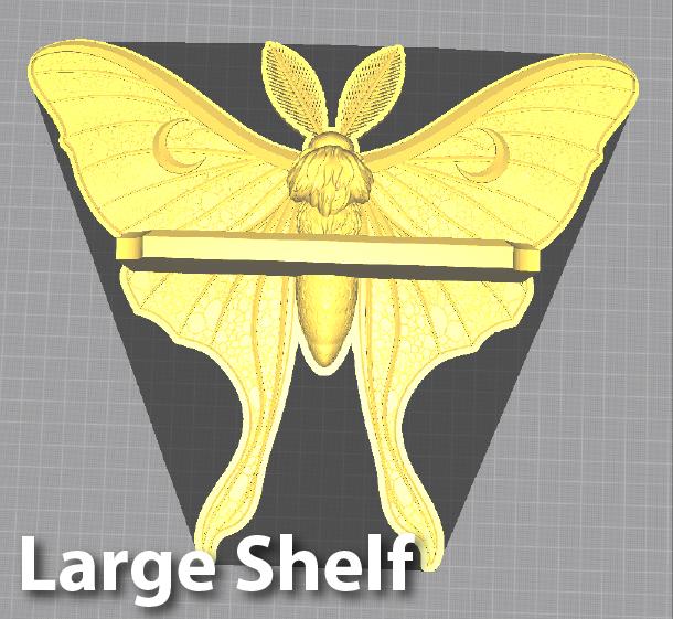 Luna Moth Mini Shelf | Fates End | Fantasy | Gamer Gift | Wall Mounted TTRPG Miniature Display
