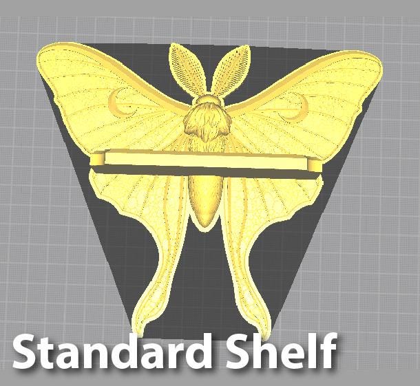 Luna Moth Mini Shelf | Fates End | Fantasy | Gamer Gift | Wall Mounted TTRPG Miniature Display