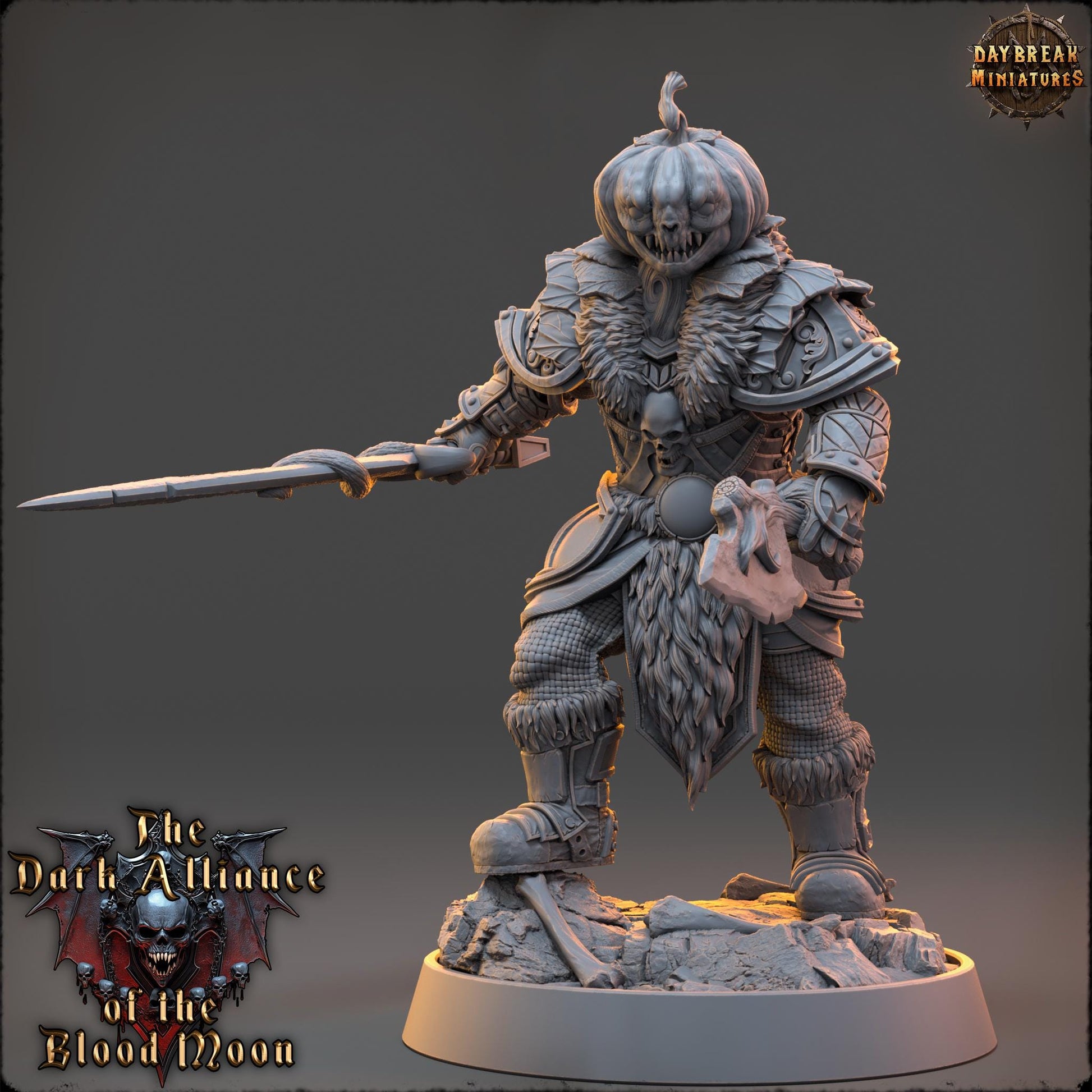 Carmine Hardgrove | Daybreak Miniatures | Dark Alliance of the Blood Moon | RESIN | Fantasy | Wargaming | RPG | Gaming | Character Model