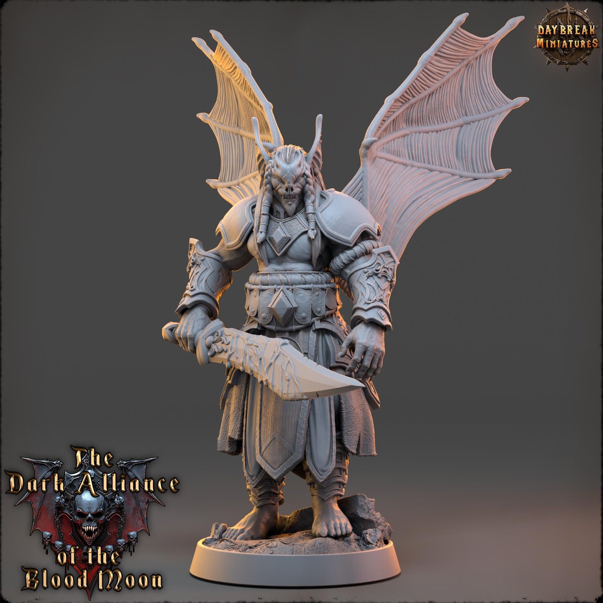 Vesper Malinov | Daybreak Miniatures | Dark Alliance of the Blood Moon | RESIN | Fantasy | Wargaming | RPG | Gaming | Character Model