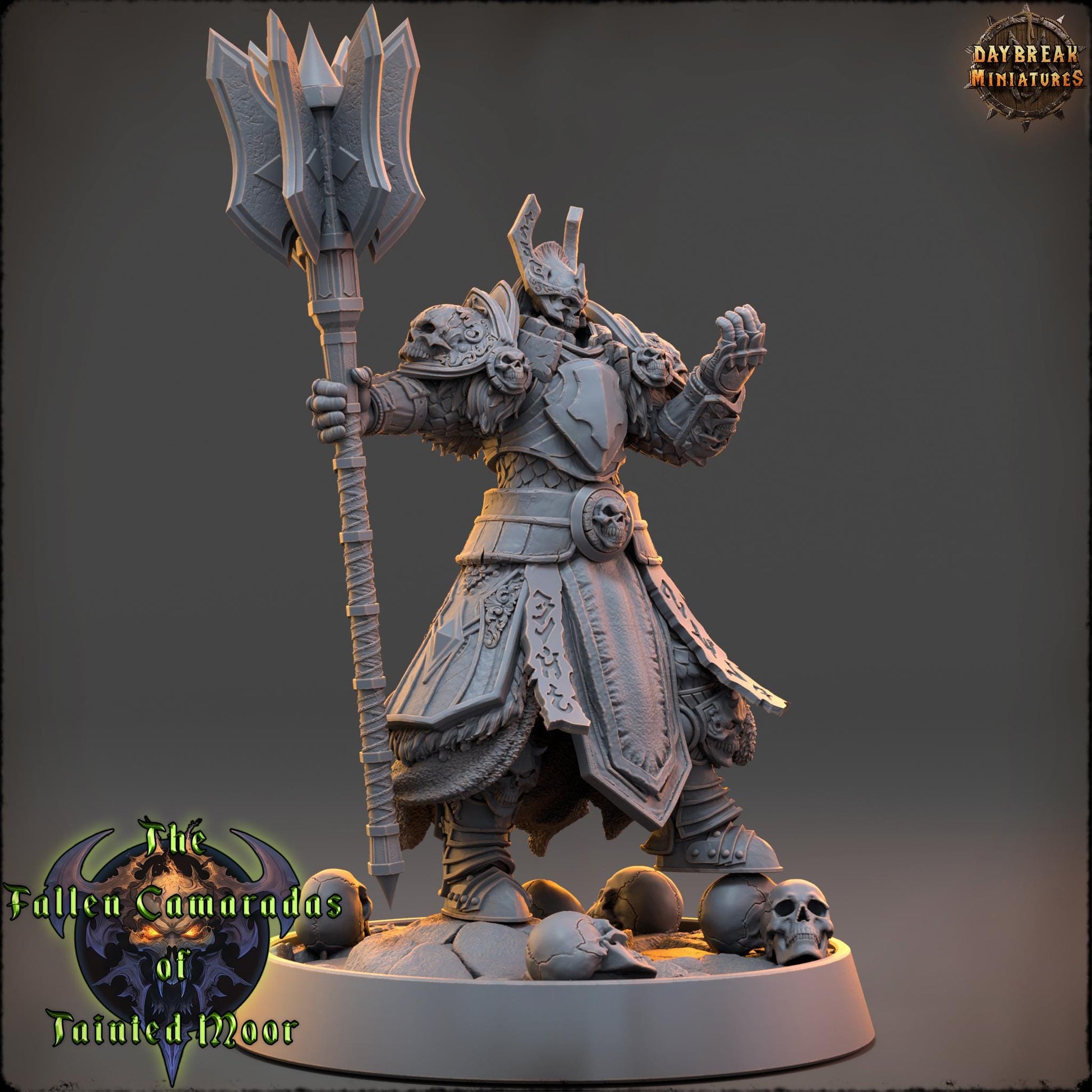 Bone Warden of the Ashen Guard | Daybreak Miniatures | Fallen Camaradas Tainted Moor | RESIN | Fantasy | Wargaming | RPG | Character Model