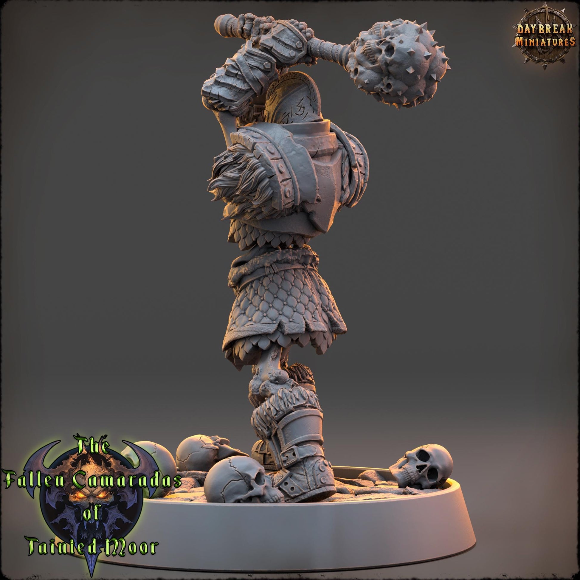 Captain Skullrend | Daybreak Miniatures | Fallen Camaradas Tainted Moor | RESIN | Fantasy | Wargaming | RPG | Character Model