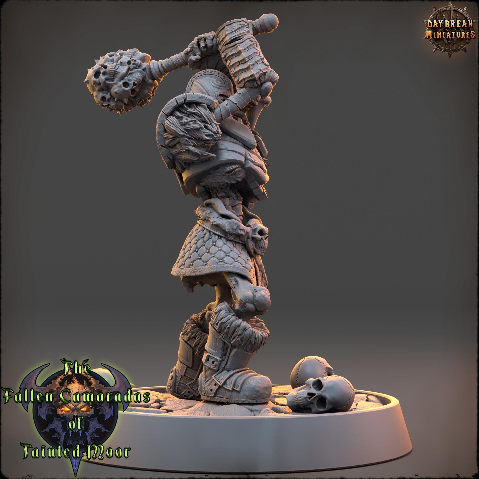 Captain Skullrend | Daybreak Miniatures | Fallen Camaradas Tainted Moor | RESIN | Fantasy | Wargaming | RPG | Character Model