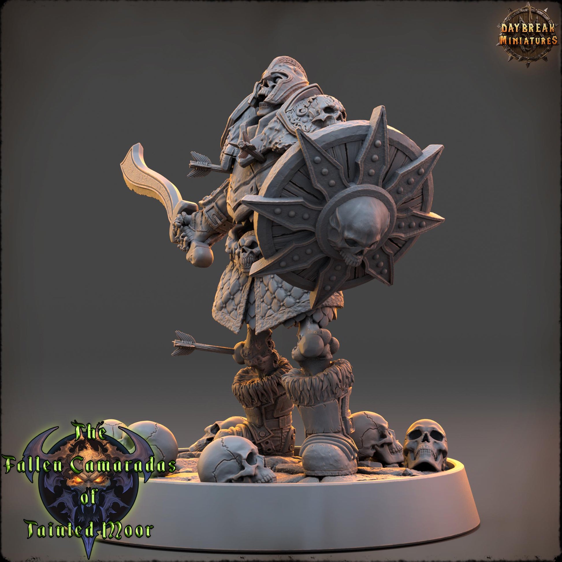 Corpse-Lord Varnorsk | Daybreak Miniatures | Fallen Camaradas Tainted Moor | RESIN | Fantasy | Wargaming | RPG | Character Model