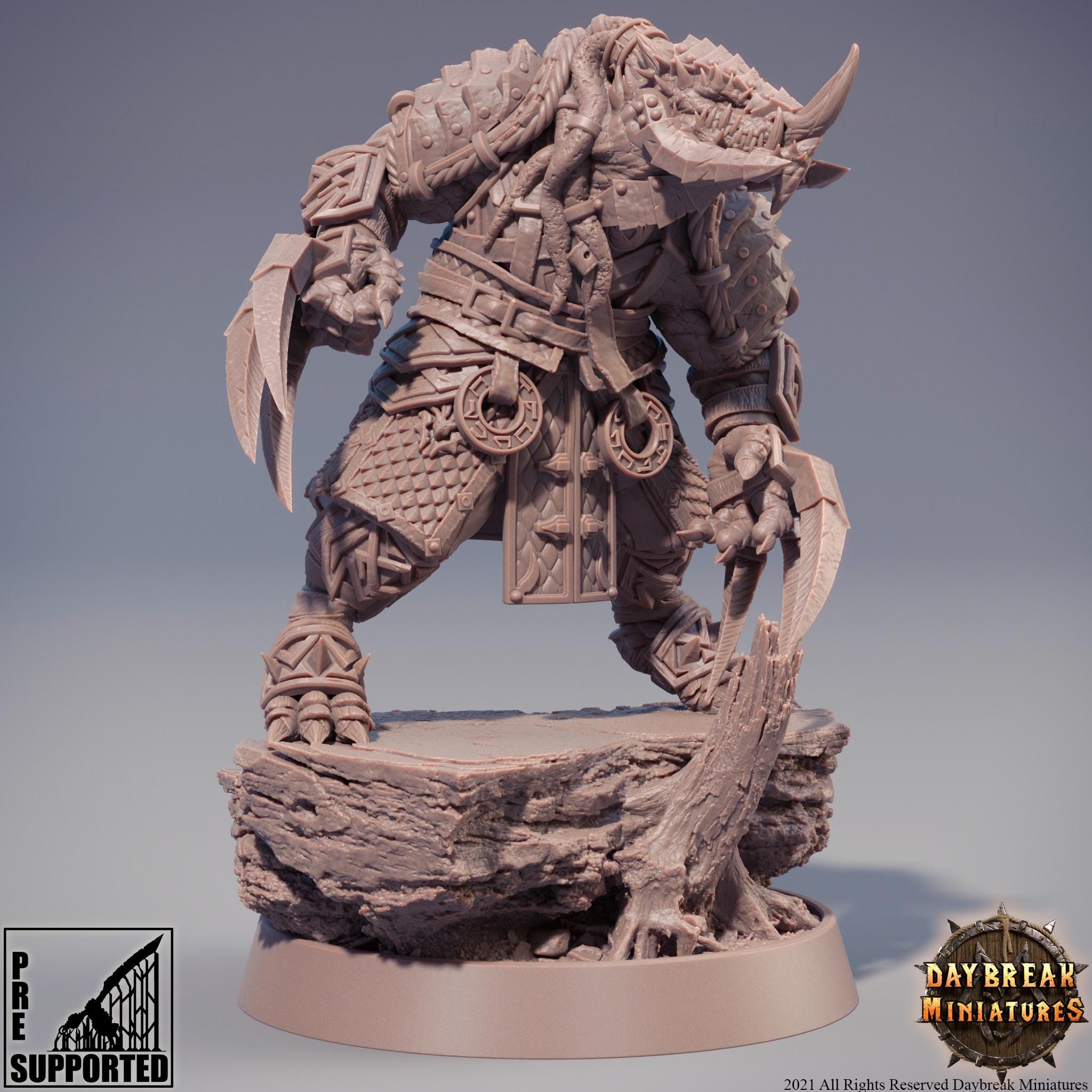 Zircon Firefang | Daybreak Miniatures | The Stoneborn of the Fire Mountains | RESIN | Fantasy | Wargaming | RPG | Gaming | Character Model