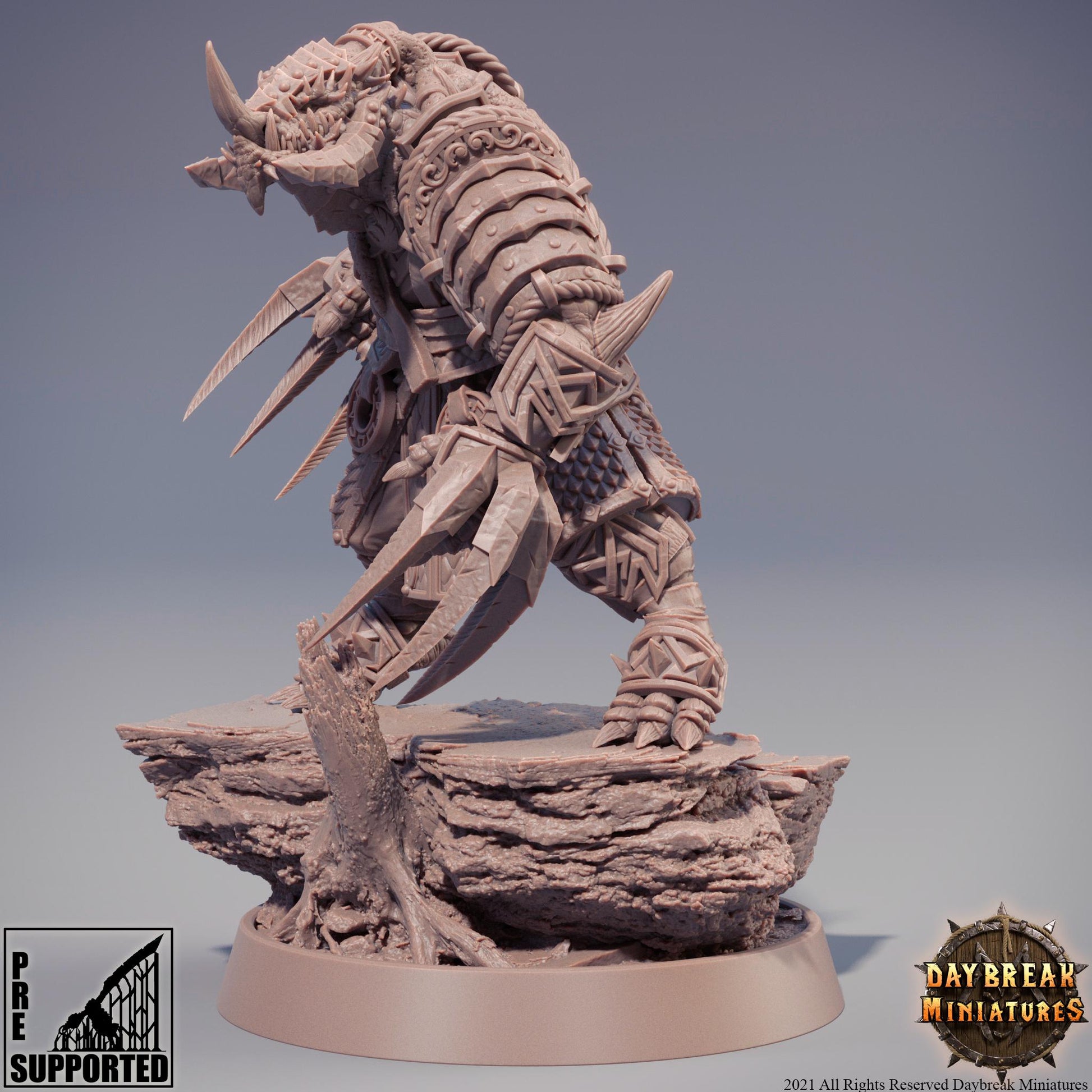 Zircon Firefang | Daybreak Miniatures | The Stoneborn of the Fire Mountains | RESIN | Fantasy | Wargaming | RPG | Gaming | Character Model