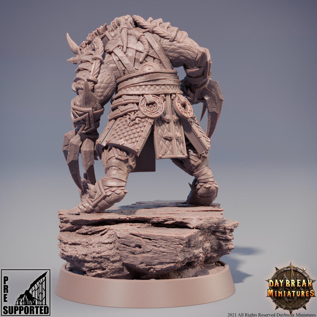 Zircon Firefang | Daybreak Miniatures | The Stoneborn of the Fire Mountains | RESIN | Fantasy | Wargaming | RPG | Gaming | Character Model