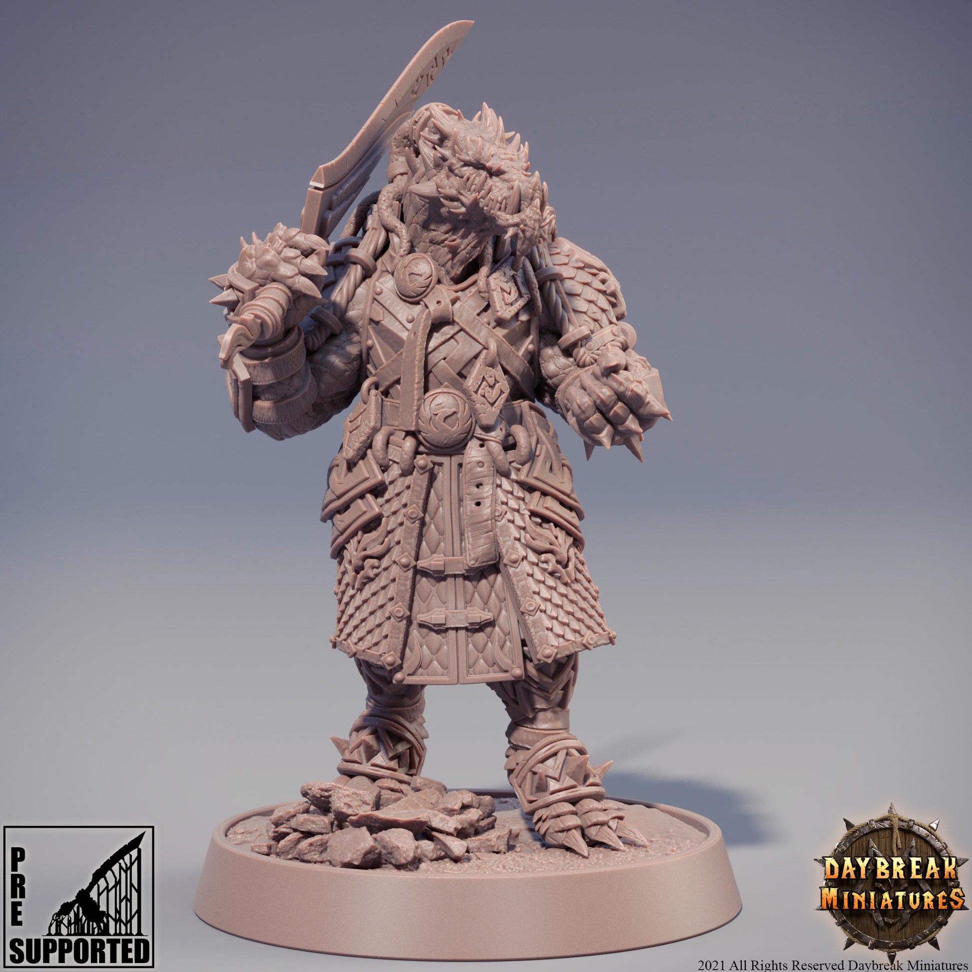 Toopaza Deepcutter | Daybreak Miniatures | The Stoneborn of the Fire Mountains | RESIN | Fantasy| Wargaming | RPG | Gaming | Character Model