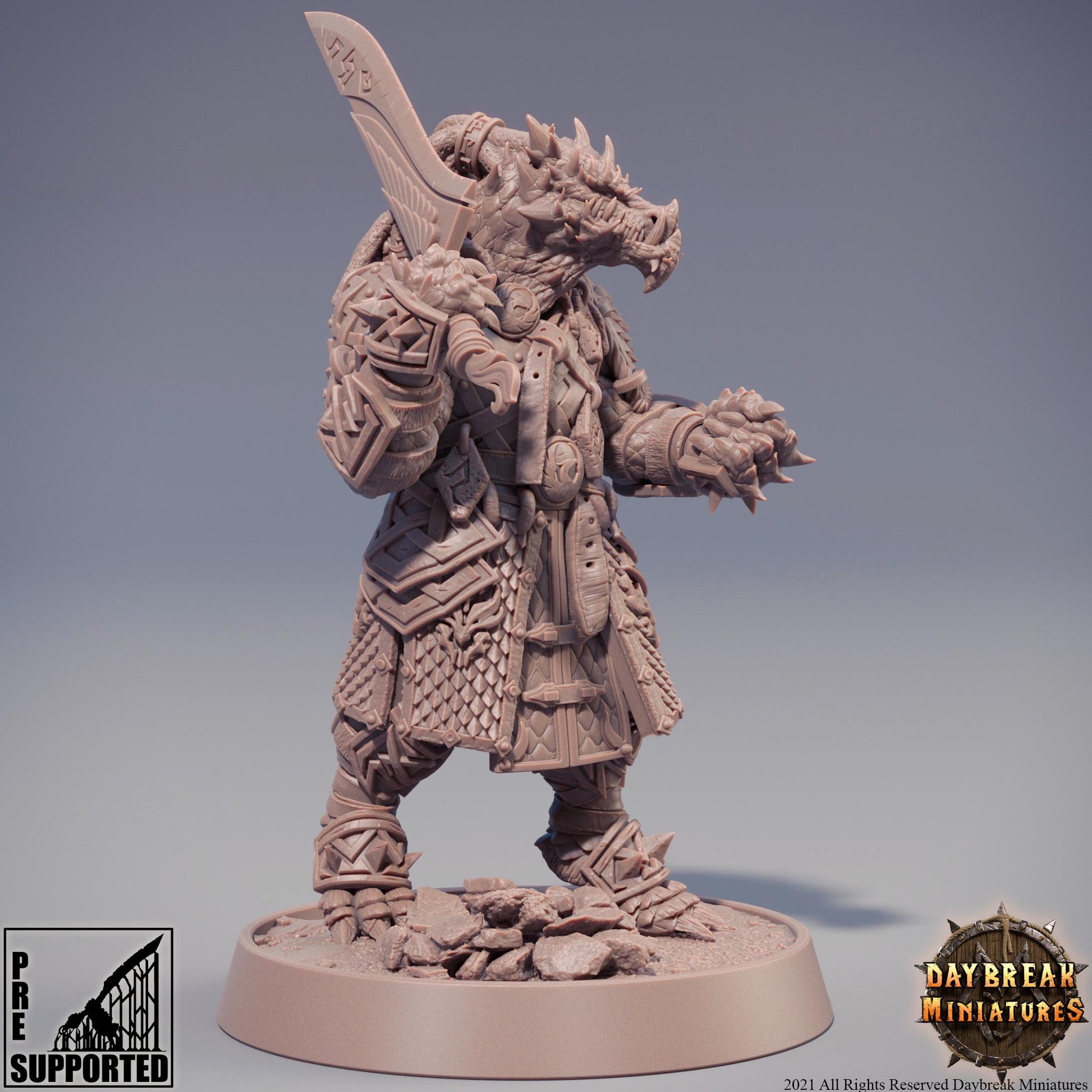 Toopaza Deepcutter | Daybreak Miniatures | The Stoneborn of the Fire Mountains | RESIN | Fantasy| Wargaming | RPG | Gaming | Character Model