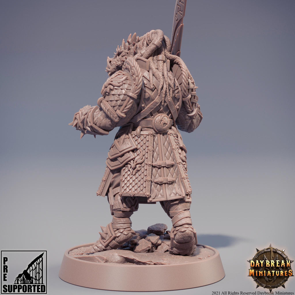 Toopaza Deepcutter | Daybreak Miniatures | The Stoneborn of the Fire Mountains | RESIN | Fantasy| Wargaming | RPG | Gaming | Character Model