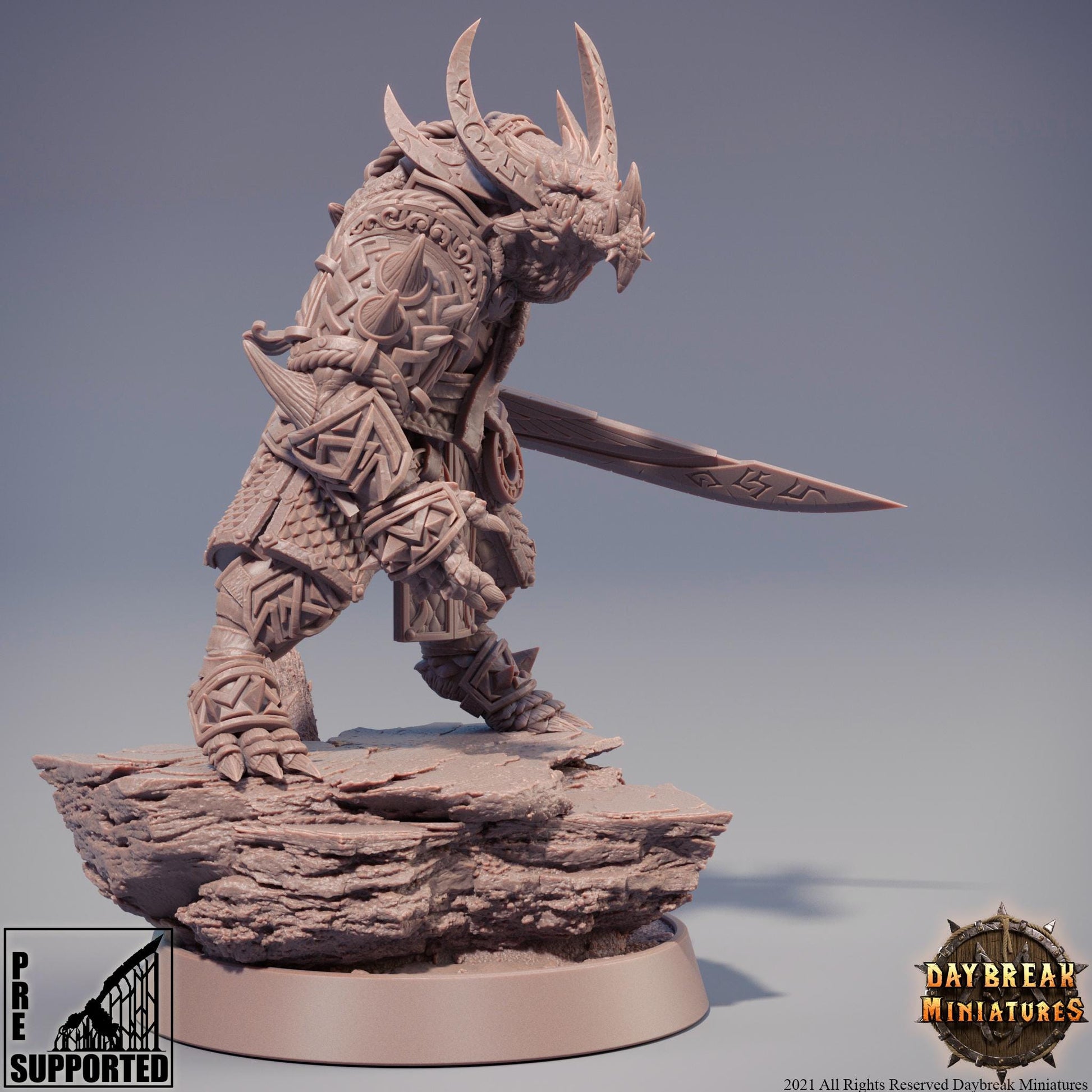Kiarnak Stonecold | Daybreak Miniatures | The Stoneborn of the Fire Mountains | RESIN | Fantasy | Wargaming | RPG | Gaming | Character Model