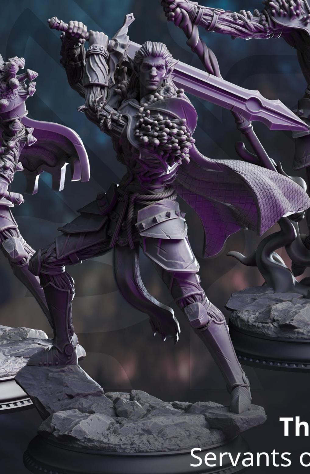 The Blessed - Servants of Vaezirak | DM Stash | Drow from Beyond | Fantasy | DnD | RPG | Tabletop | Miniature | Character