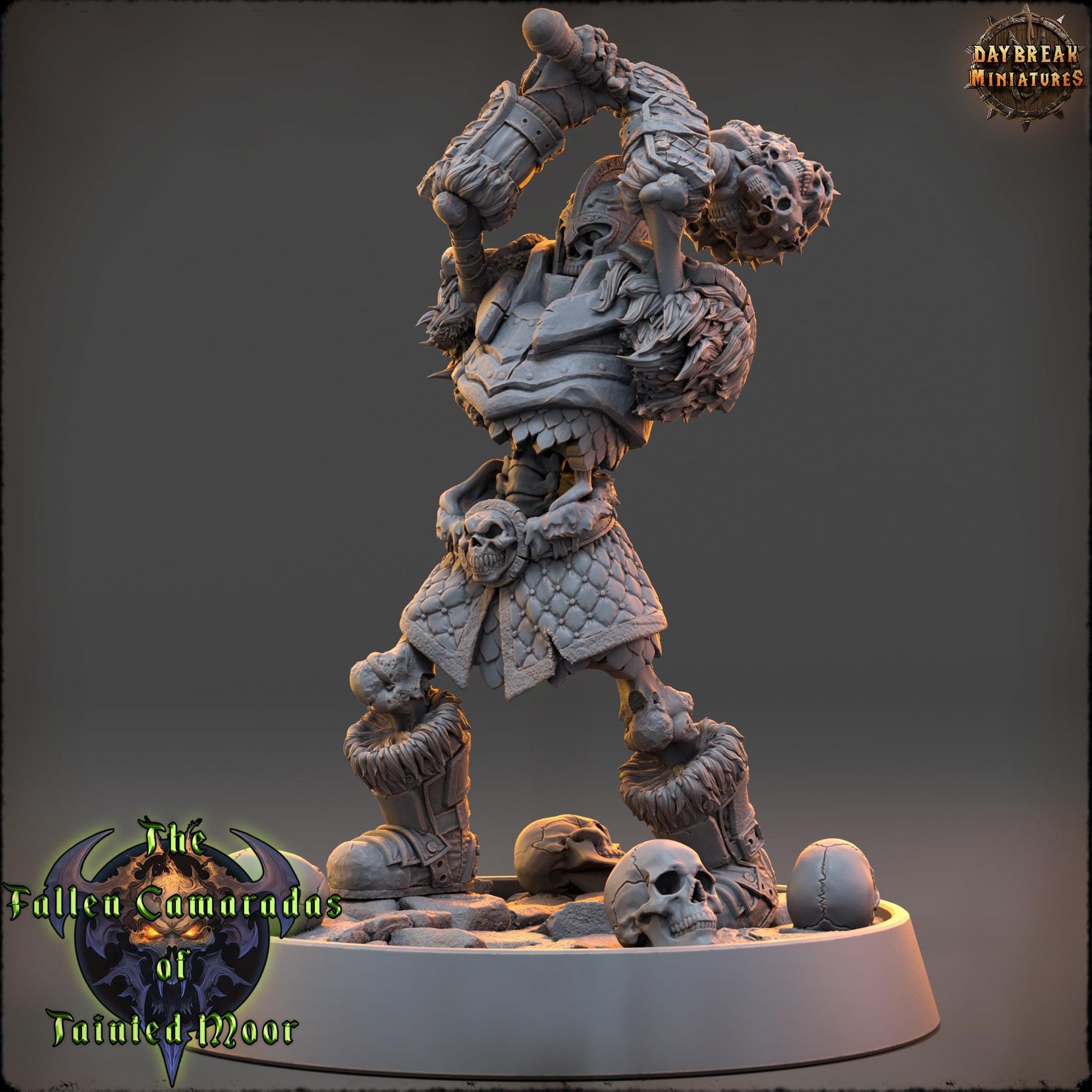 Captain Skullrend | Daybreak Miniatures | Fallen Camaradas Tainted Moor | RESIN | Fantasy | Wargaming | RPG | Character Model
