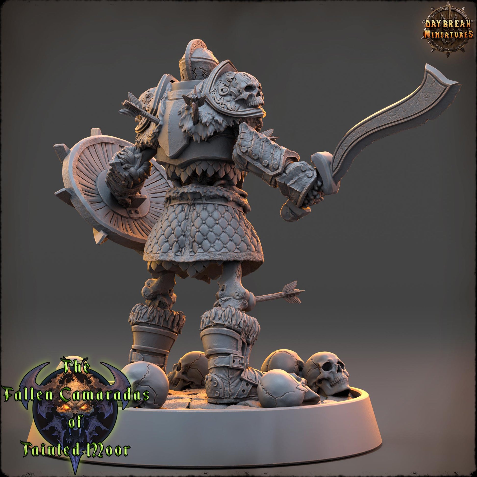 Corpse-Lord Varnorsk | Daybreak Miniatures | Fallen Camaradas Tainted Moor | RESIN | Fantasy | Wargaming | RPG | Character Model
