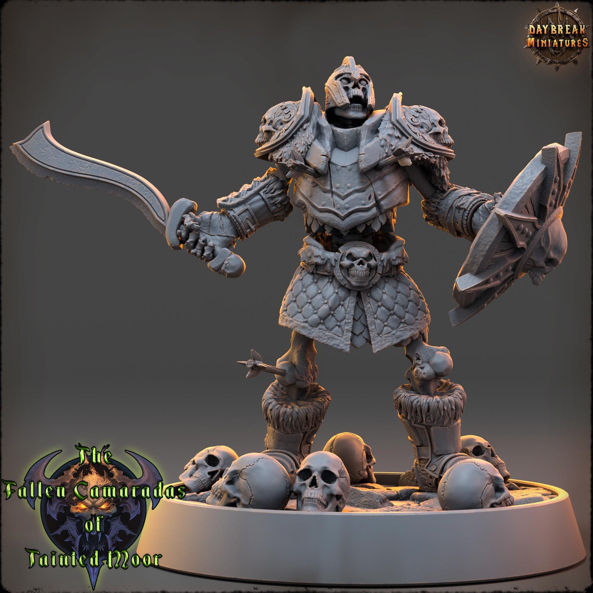 Corpse-Lord Varnorsk | Daybreak Miniatures | Fallen Camaradas Tainted Moor | RESIN | Fantasy | Wargaming | RPG | Character Model