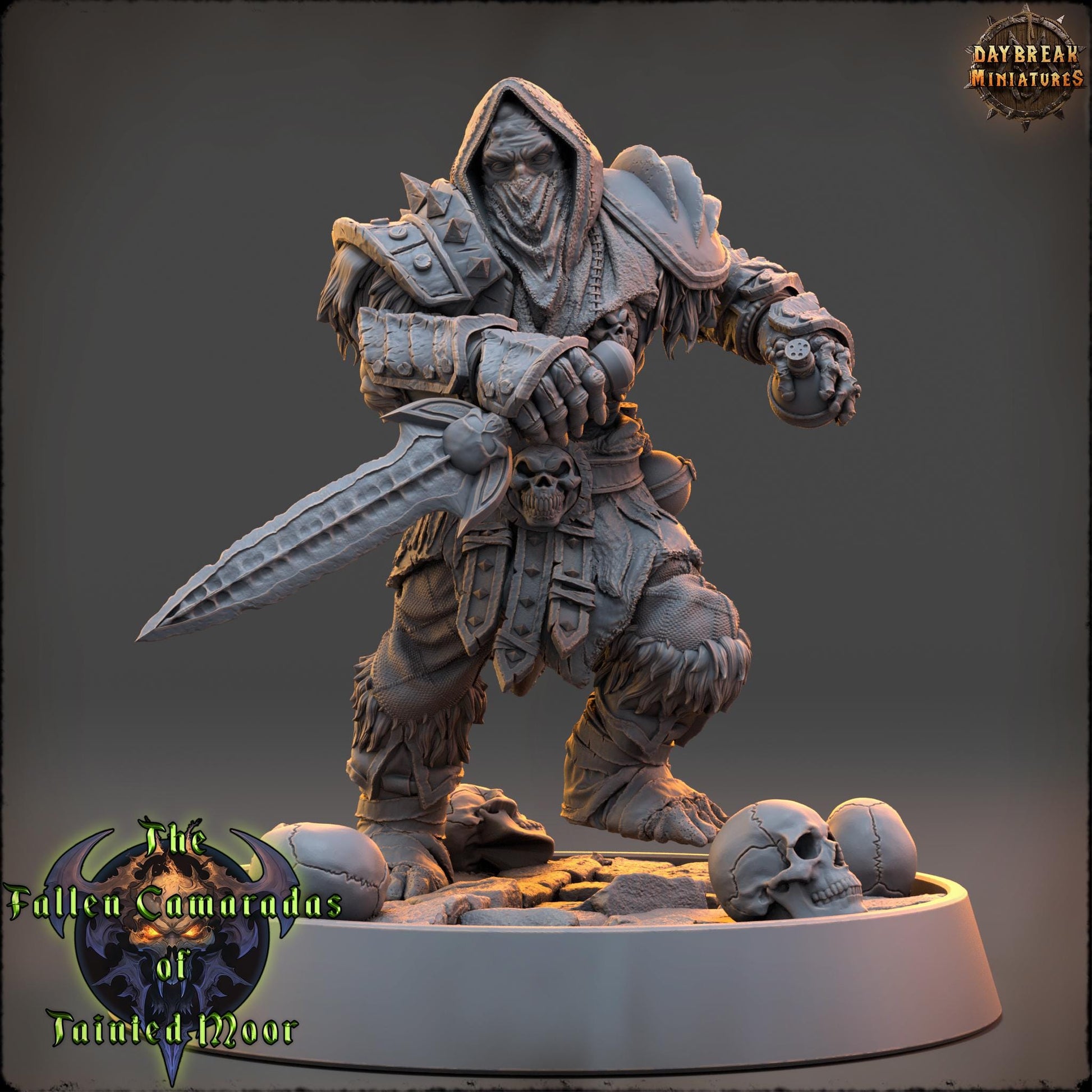 General Skarth Hollowfist | Daybreak Miniatures | Fallen Camaradas Tainted Moor | RESIN | Fantasy | Wargaming | RPG | Character Model