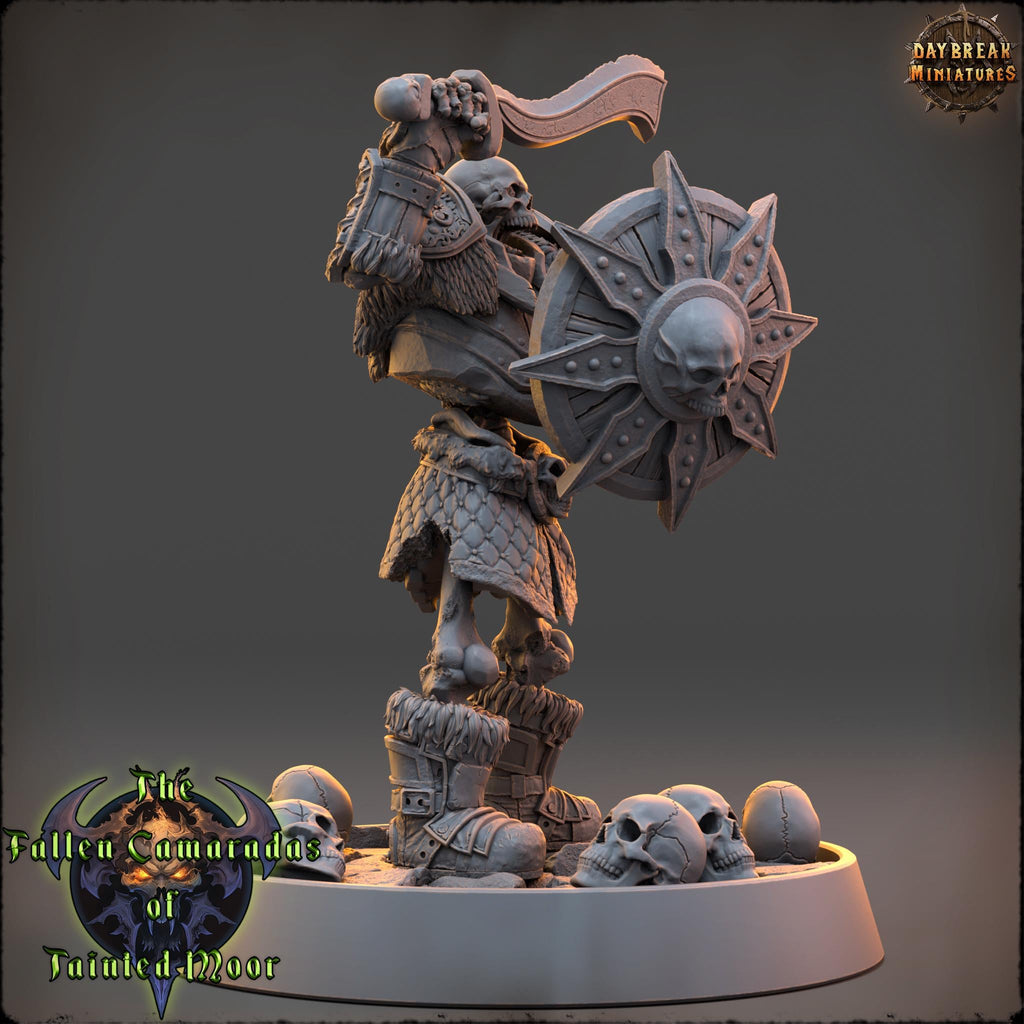 Wight Knight of the Bone Legion | Daybreak Miniatures | Fallen Camaradas Tainted Moor | RESIN | Fantasy | Wargaming | RPG | Character Model