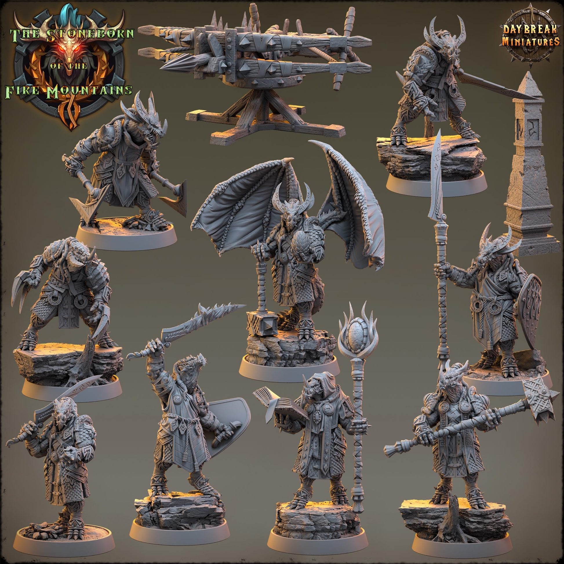 Ghaal Shaantza | Daybreak Miniatures | The Stoneborn of the Fire Mountains | RESIN | Fantasy | Wargaming | RPG | Gaming | Character Model