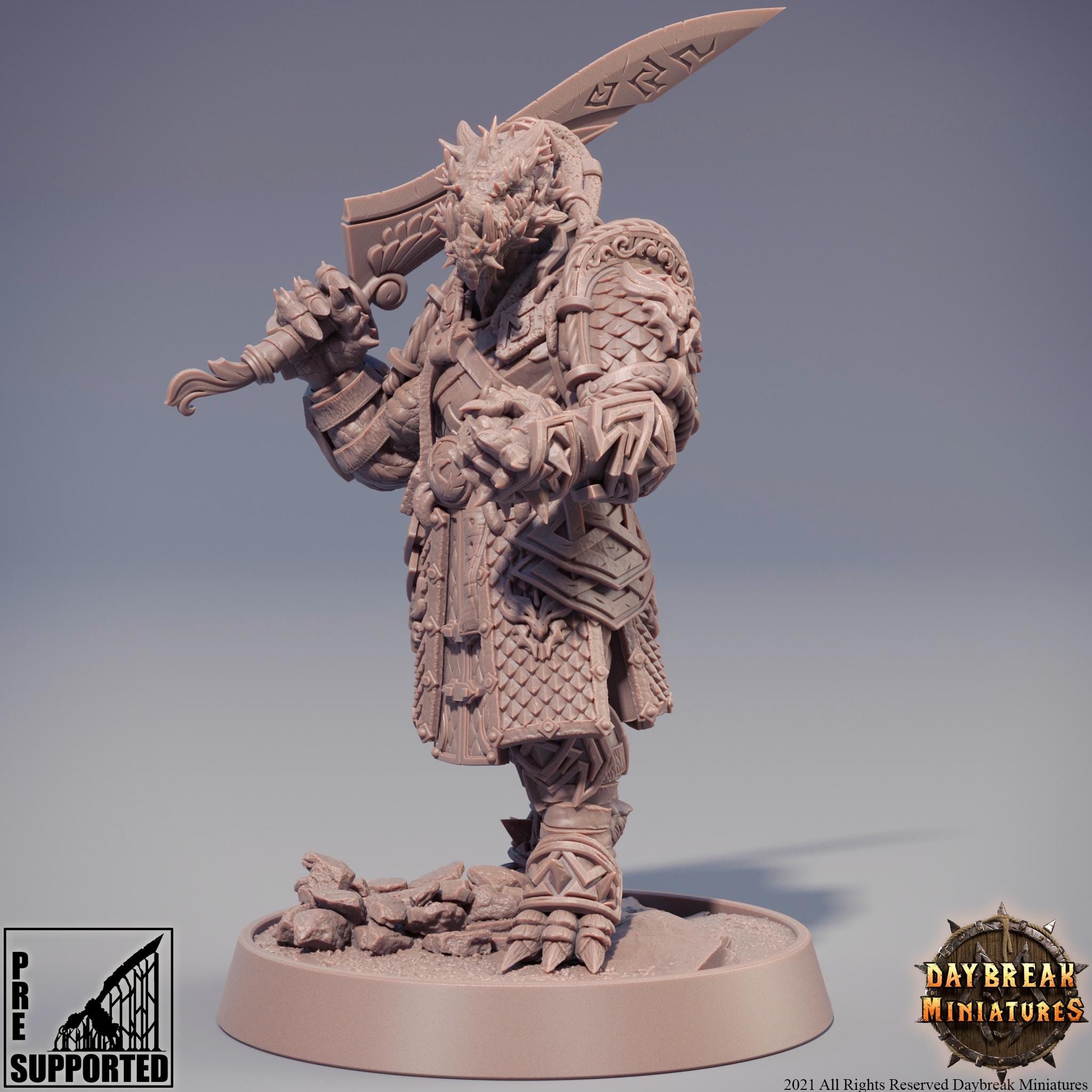 Toopaza Deepcutter | Daybreak Miniatures | The Stoneborn of the Fire Mountains | RESIN | Fantasy| Wargaming | RPG | Gaming | Character Model