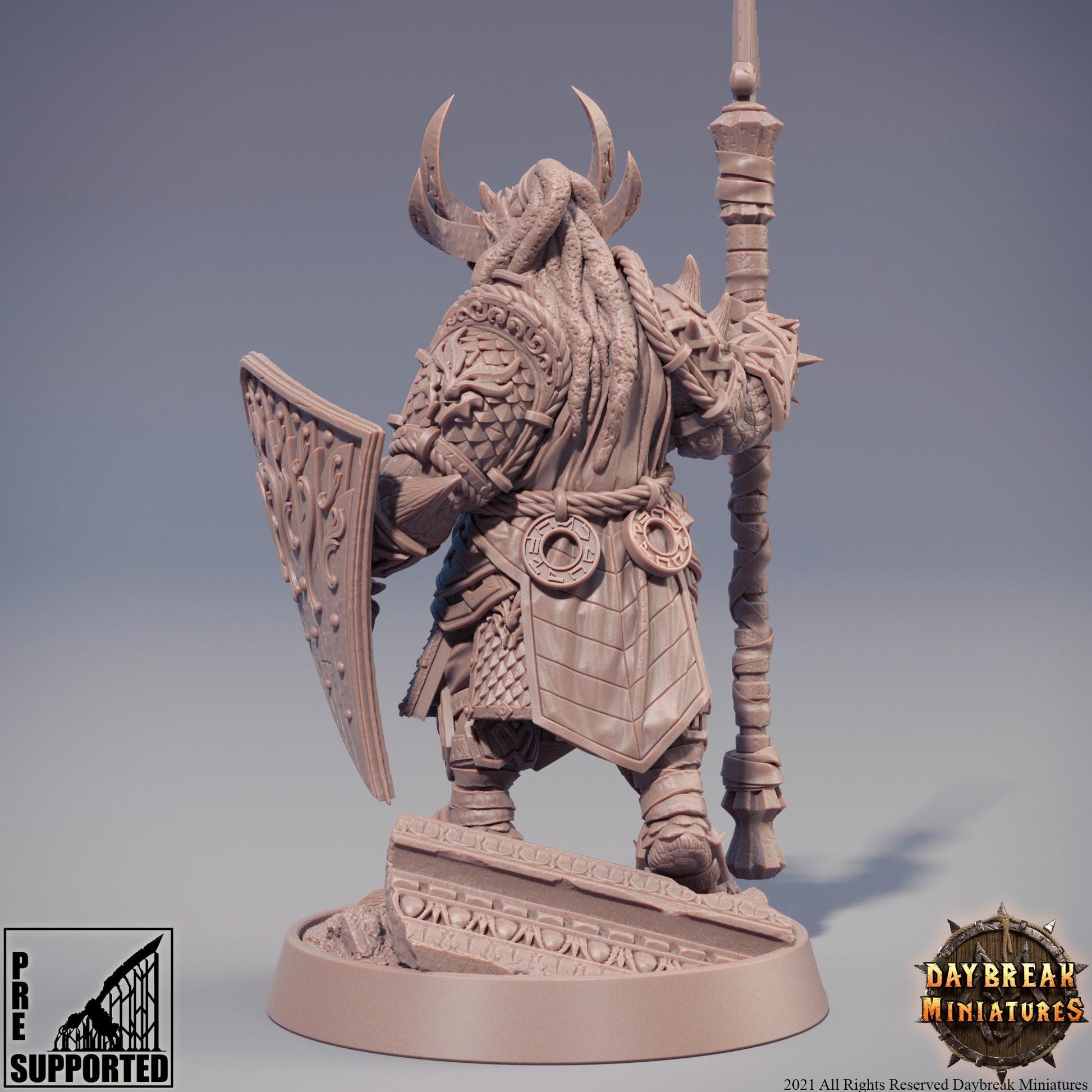 Mogok Moonslayer | Daybreak Miniatures | The Stoneborn of the Fire Mountains | RESIN | Fantasy | Wargaming | RPG | Gaming | Character Model