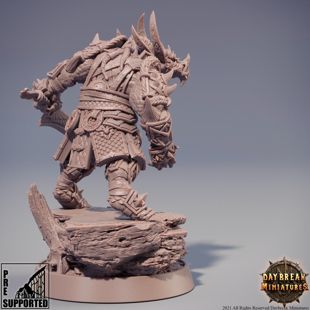 Kiarnak Stonecold | Daybreak Miniatures | The Stoneborn of the Fire Mountains | RESIN | Fantasy | Wargaming | RPG | Gaming | Character Model