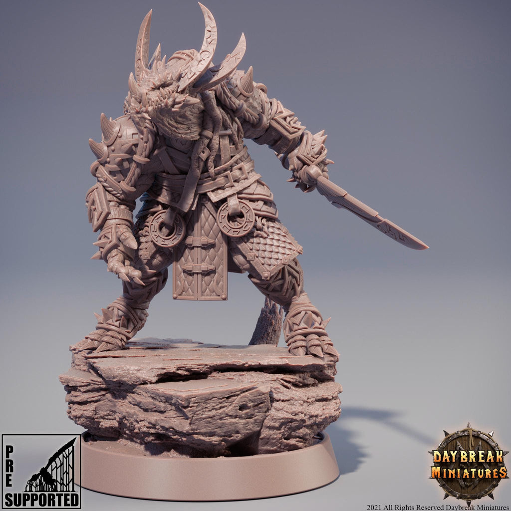 Kiarnak Stonecold | Daybreak Miniatures | The Stoneborn of the Fire Mountains | RESIN | Fantasy | Wargaming | RPG | Gaming | Character Model