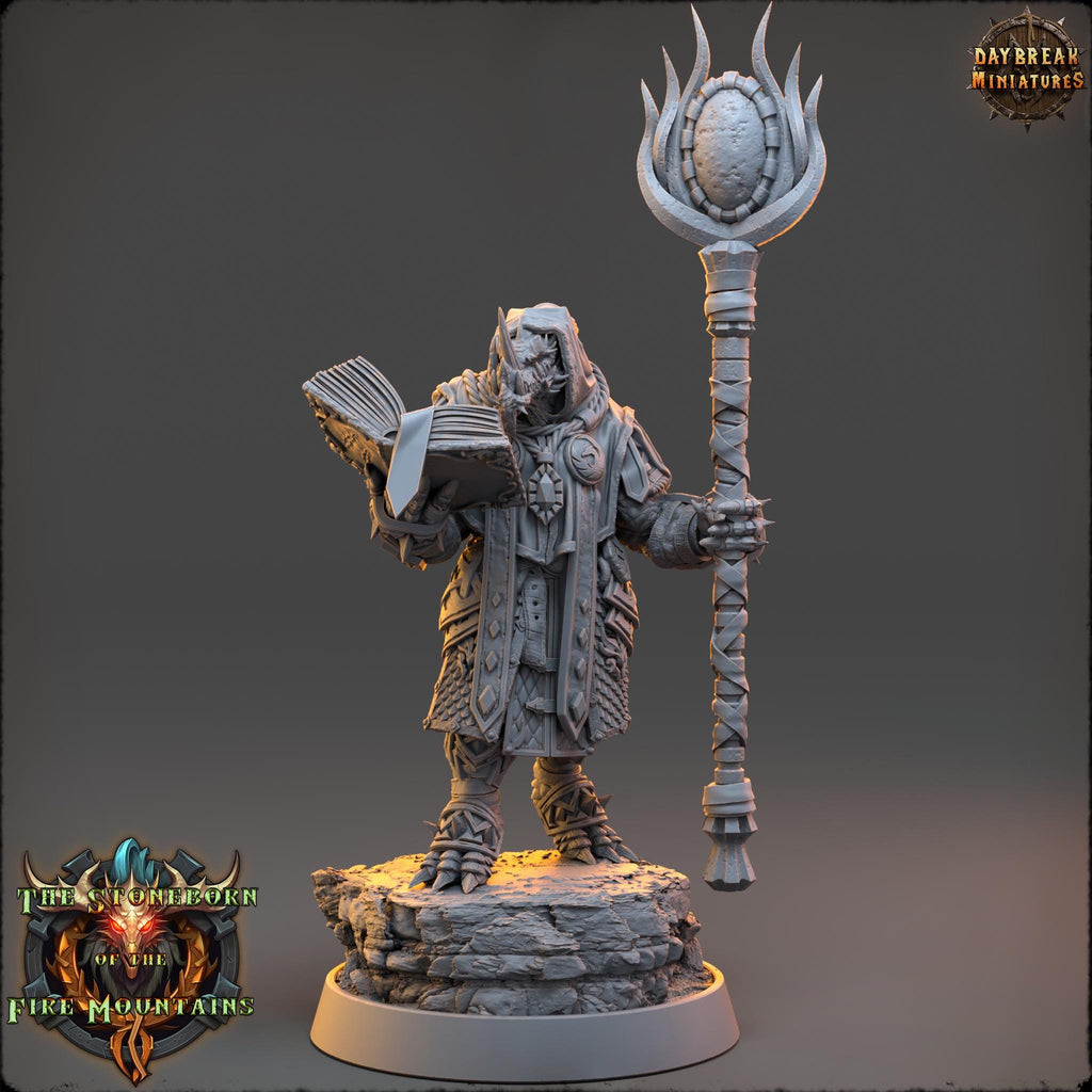 Ghaal Shaantza | Daybreak Miniatures | The Stoneborn of the Fire Mountains | RESIN | Fantasy | Wargaming | RPG | Gaming | Character Model