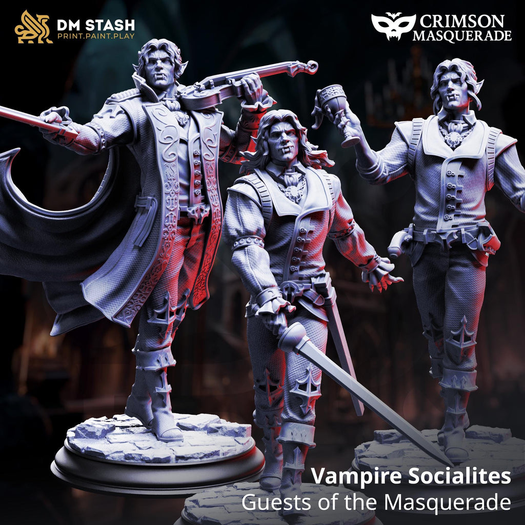 Vampire Socialites - Guests of the Masquerade | DM Stash | Crimson Masquerade | Fantasy | DnD | RPG | Tabletop | Miniature | Model