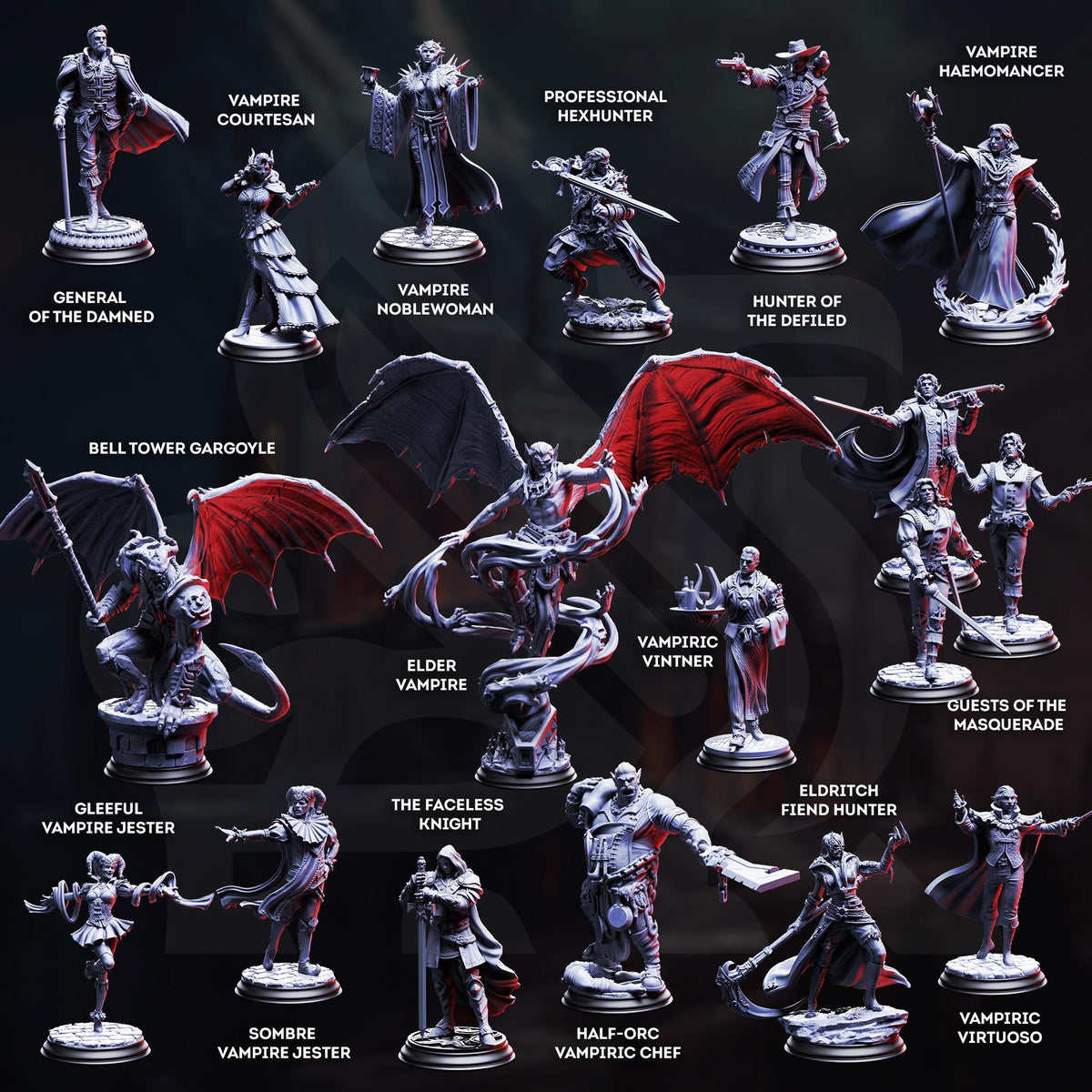 Vampire Socialites - Guests of the Masquerade | DM Stash | Crimson Masquerade | Fantasy | DnD | RPG | Tabletop | Miniature | Model