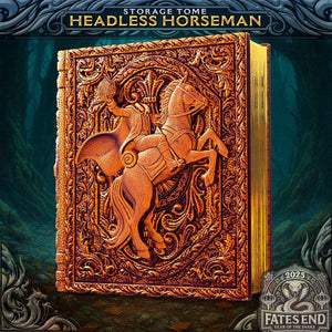 Diceless Horseman Tome - Perfect for cards, dice, and minis | Fates End | Fantasy | DnD | RPG | Roleplay | MTG Magic Card Box | Gamer Gift
