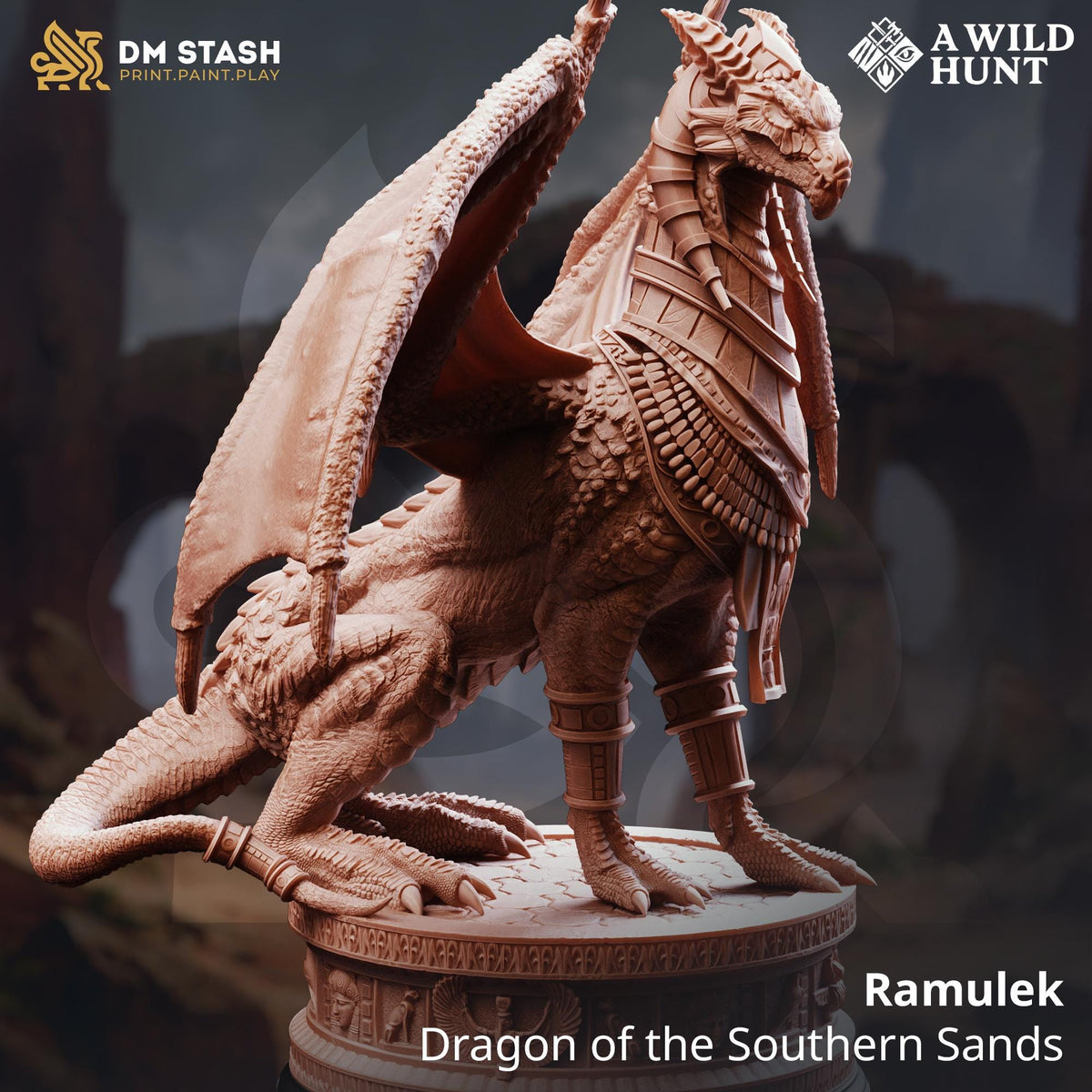 Ramulek - Dragon of the Southern Sands | DM Stash | A Wild Hunt | Fantasy | DnD | RPG| Gaming | Miniature | Dragon Model