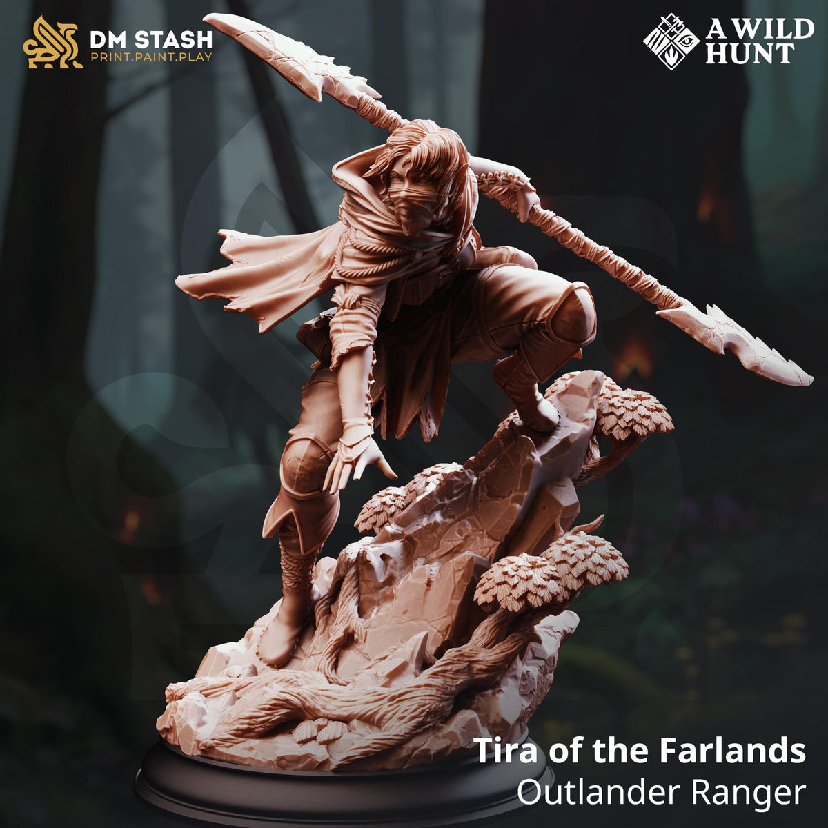 Tira of the Farlands - Outlander Ranger | DM Stash | A Wild Hunt | Fantasy | DnD | RPG| Gaming | Miniature | Character Model