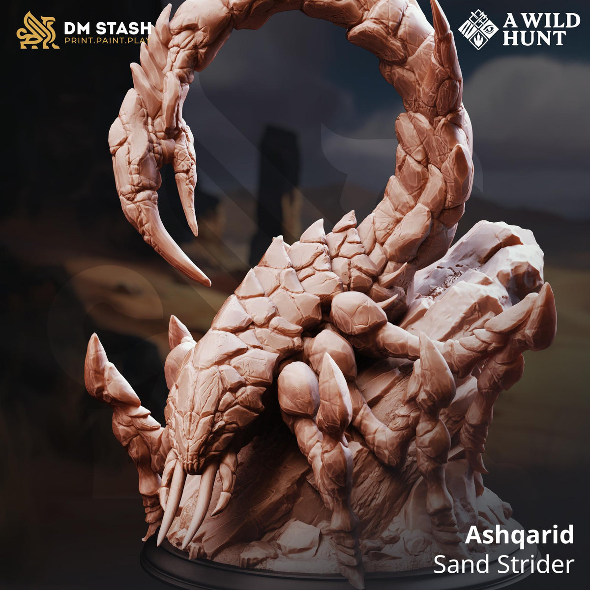 Ashqarid - Sand Strider | DM Stash | A Wild Hunt | Fantasy | DnD | RPG| Gaming | Miniature | Monster Model