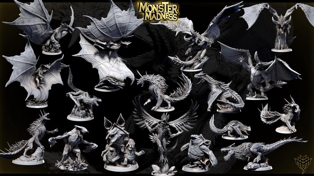 Magmaxios | Mini Monster Mayhem | Monster Madness | Fantasy | DnD | RPG | Tabletop | Gaming | Miniatures | Monster Model