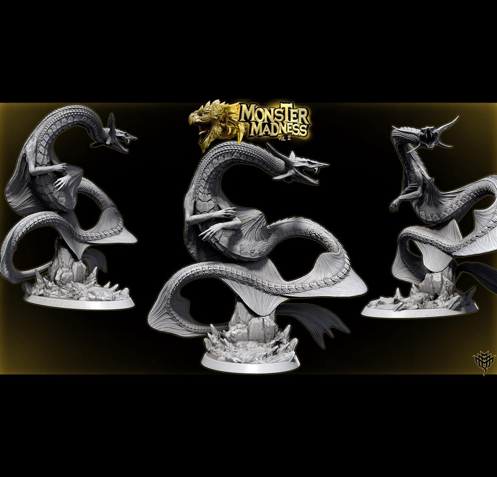 Skyfall Serpent Pose 3 | Mini Monster Mayhem | Monster Madness | Fantasy | DnD | RPG | Tabletop | Gaming | Miniatures