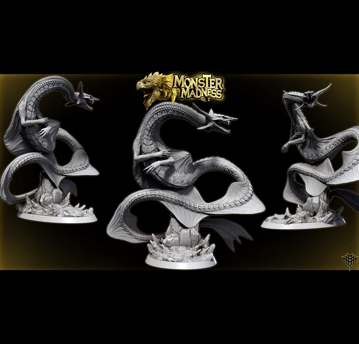 Skyfall Serpent Pose 3 | Mini Monster Mayhem | Monster Madness | Fantasy | DnD | RPG | Tabletop | Gaming | Miniatures