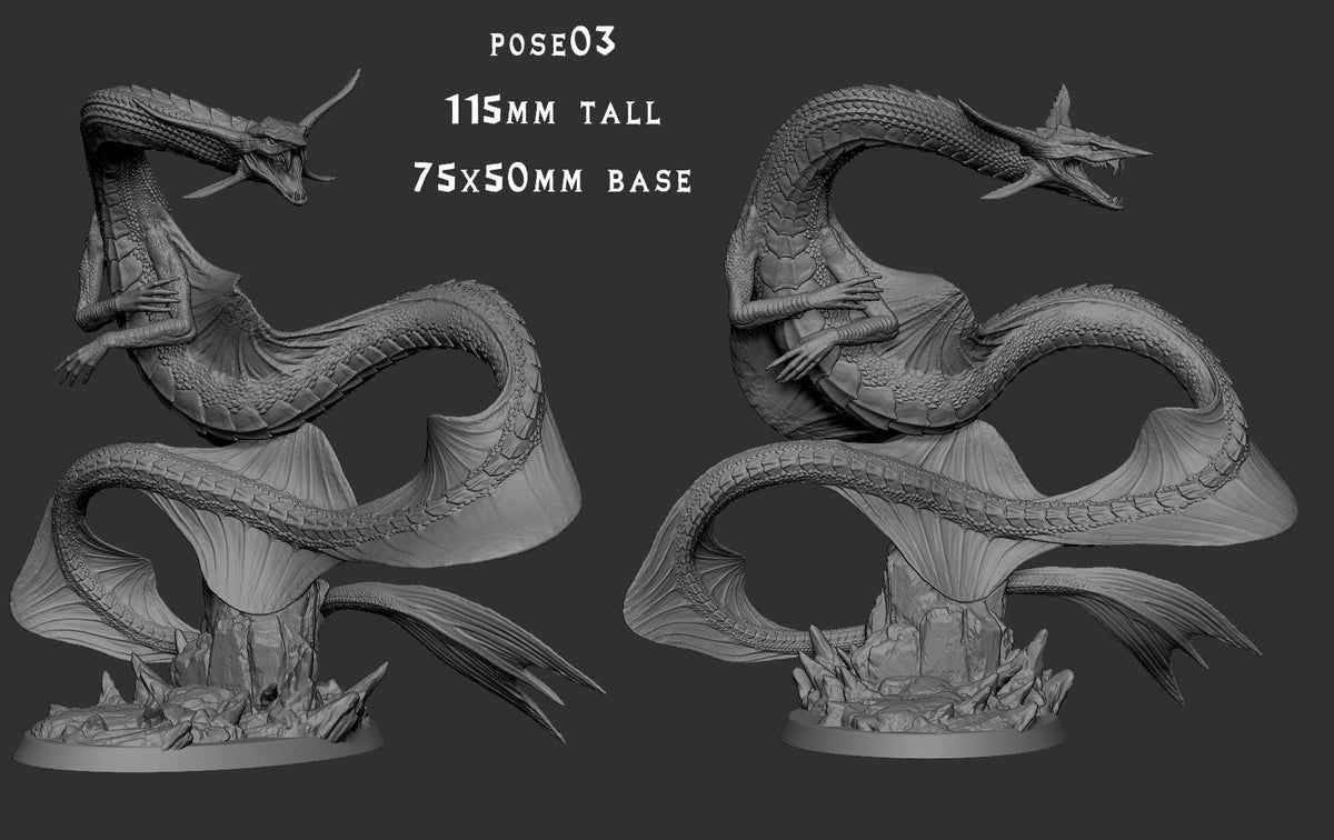 Skyfall Serpent Pose 3 | Mini Monster Mayhem | Monster Madness | Fantasy | DnD | RPG | Tabletop | Gaming | Miniatures