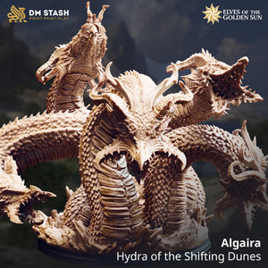 Algaira - Hydra of the Shifting Dunes | DM Stash | Elves of the Golden Sun | Fantasy | DnD | RPG | Tabletop | Miniature | Character