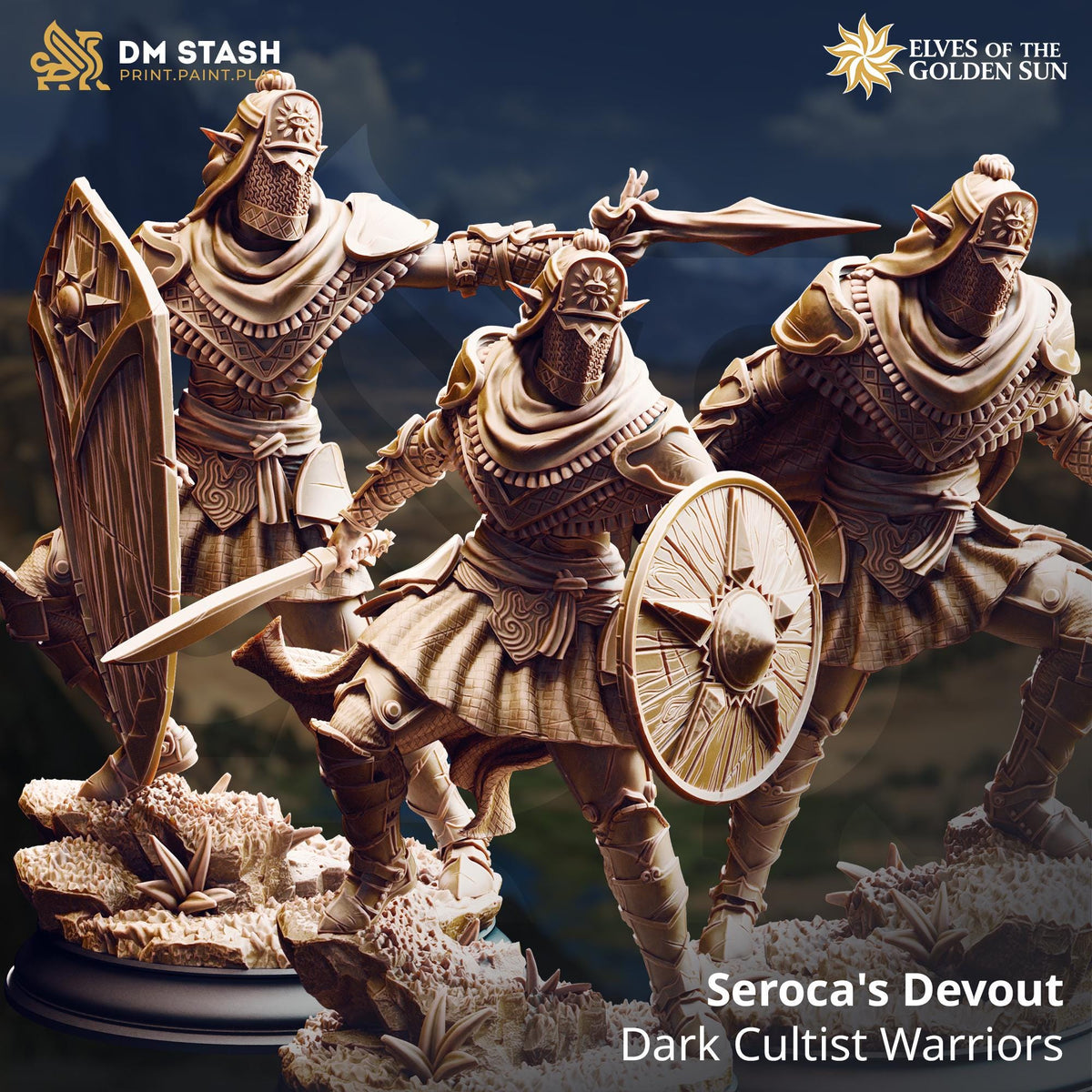 Seroca_s Devout - Dark Cultist Warriors | DM Stash | Elves of the Golden Sun | Fantasy | DnD | RPG | Tabletop | Character