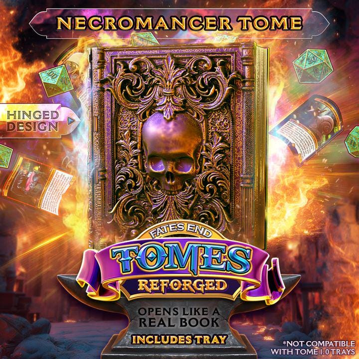 Reforged Necromancer Tome | Fates End | Fantasy | DnD | RPG | Roleplay Gaming | MTG Magic Card Box | Gamer Gift