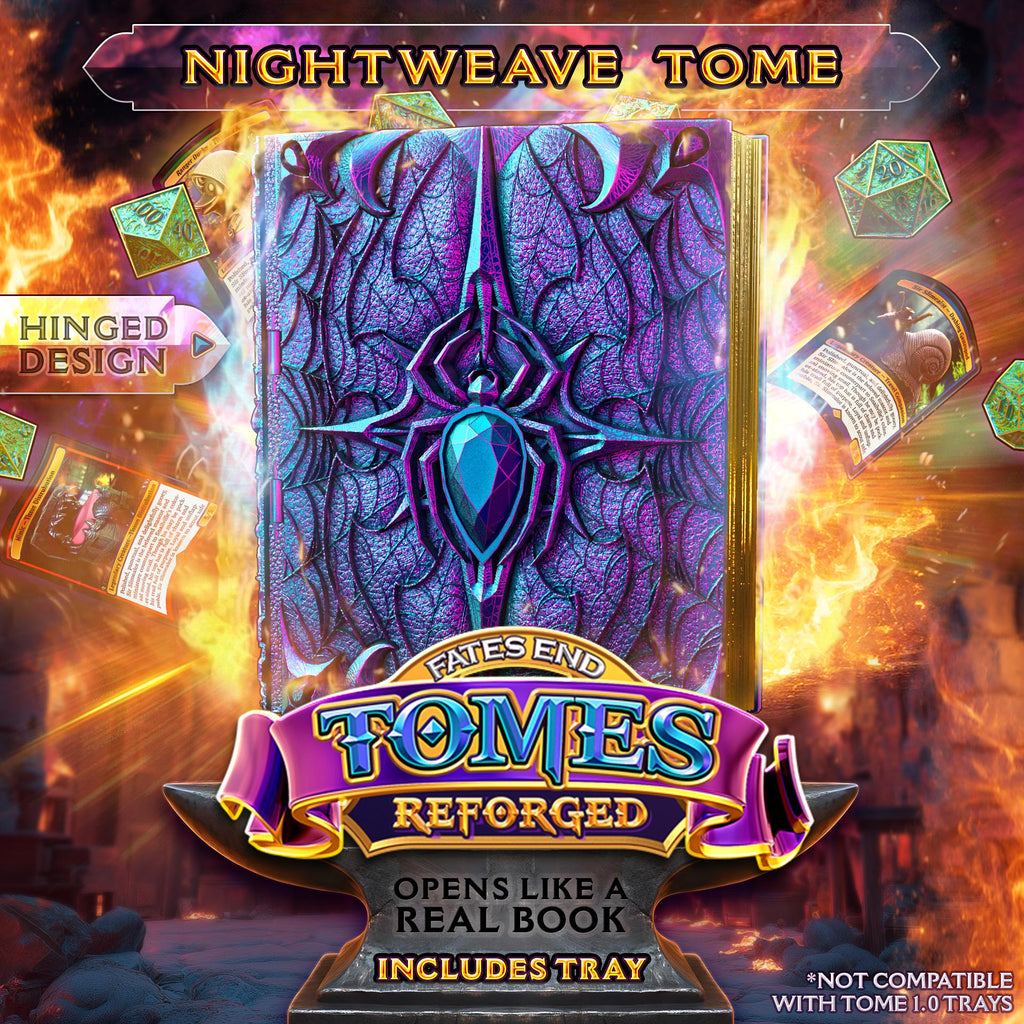 Reforged Nightweave Tome | Fates End | Fantasy | DnD | RPG | Roleplay Gaming | MTG Magic Card Box | Gamer Gift
